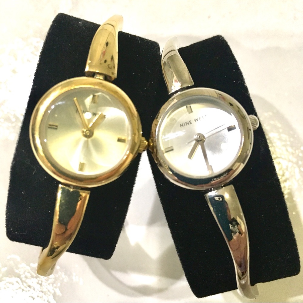 NINE WEST ladies bundle of watches. Gold and silver metal.